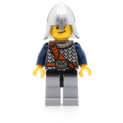LEGO cas417 - Fantasy Era (Crown Knight Scale Mail with Chest Strap, Helmet with Neck Protector, Crooked Smile)