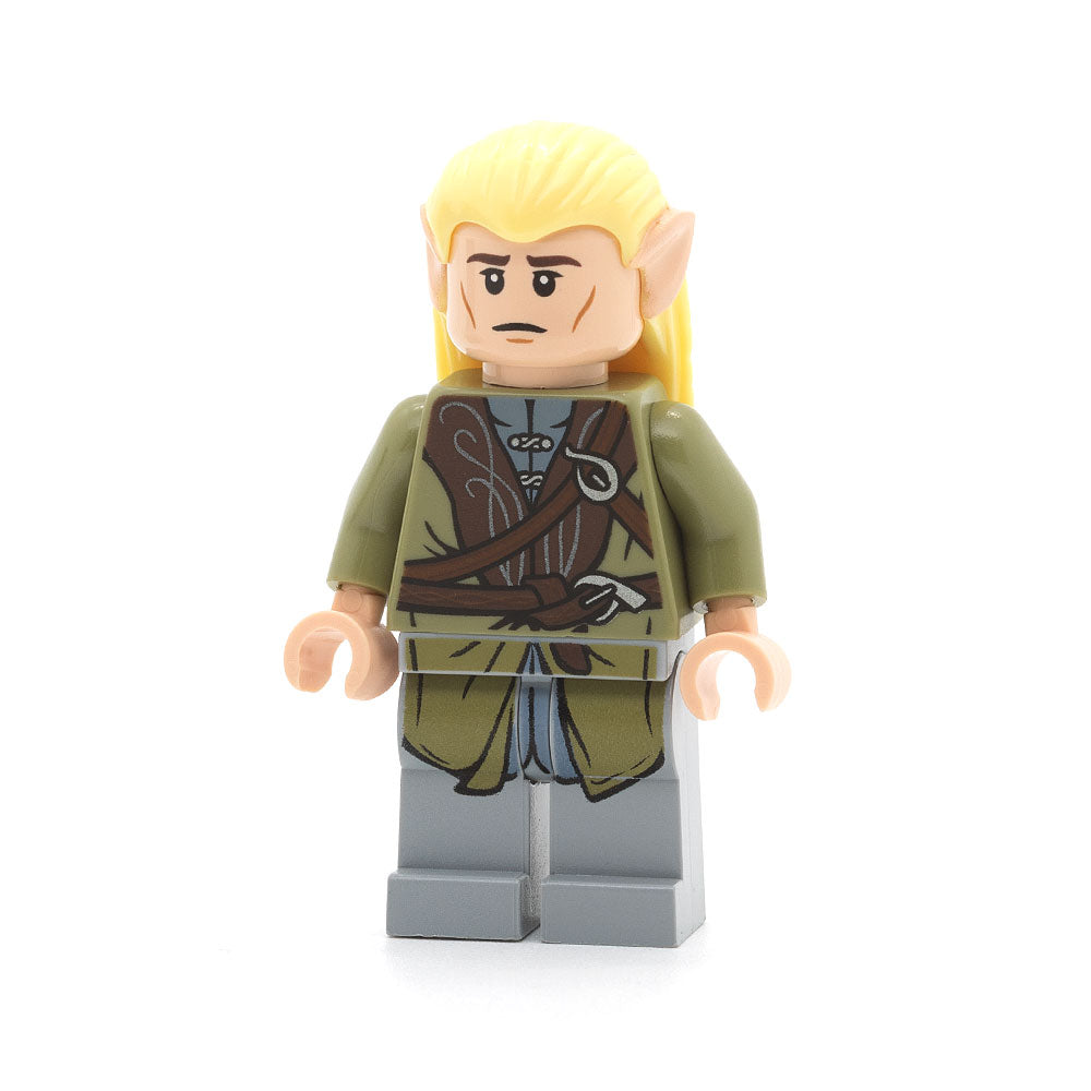 LEGO dim008 - Legolas (Olive Green Robe, Short Cheek Lines)