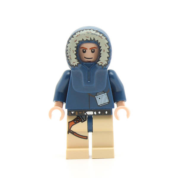 LEGO sw0253a - Han Solo, Light Nougat, Parka Hood, Tan Legs with Holster