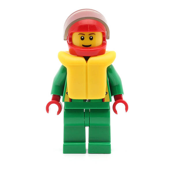 LEGO cty0002 - Octan (Green Jacket with Pockets, Brown Eyebrows, Thin Grin)