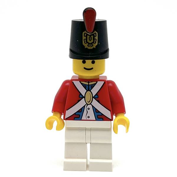LEGO pi135b - Imperial Soldier II (Shako Hat Printed, Blue Legs, Male, Reddish Brown Eyebrows)