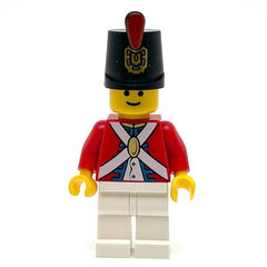 LEGO pi135b - Imperial Soldier II (Shako Hat Printed, Blue Legs, Male, Reddish Brown Eyebrows)