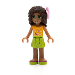 LEGO frnd094 - Friends Andrea (Lime Shorts, Bright Light Orange Top with Music Notes, Flower)