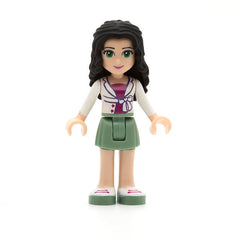 LEGO frnd067 - Friends Emma (Sand Green Skirt, White Jacket with Bow over Magenta Top)