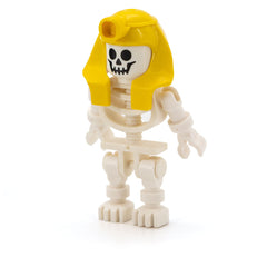 LEGO gen008 - Skeleton with Standard Skull, Yellow Mummy Headdress