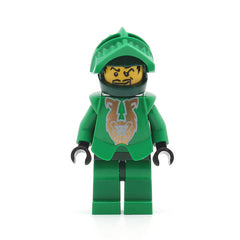 LEGO cas266 - Knights Kingdom II (Rascus with Gold Pattern Armor, Plain Torso, Dark Green Hips and Helmet)