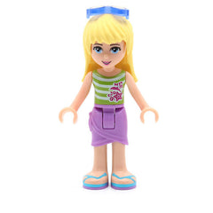 LEGO frnd104 - Friends Stephanie (Medium Lavender Wrap Skirt, Green Top with White Stripes, Sunglasses)