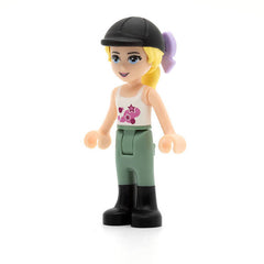 LEGO frnd157 - Friends Stephanie (Sand Green Riding Pants, Black Riding Helmet, Lavender Bow, White Top with Stars)