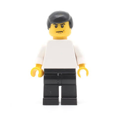 LEGO soc126 - Soccer Player (Plain White Torso, White Arms, Black Legs, Black Male Hair)