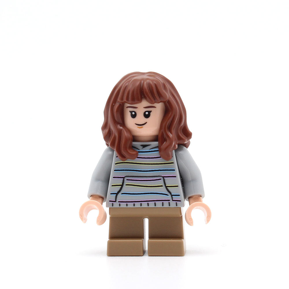 LEGO hp156 - Hermione Granger (Light Bluish Gray Sweater with Pastel Stripes)