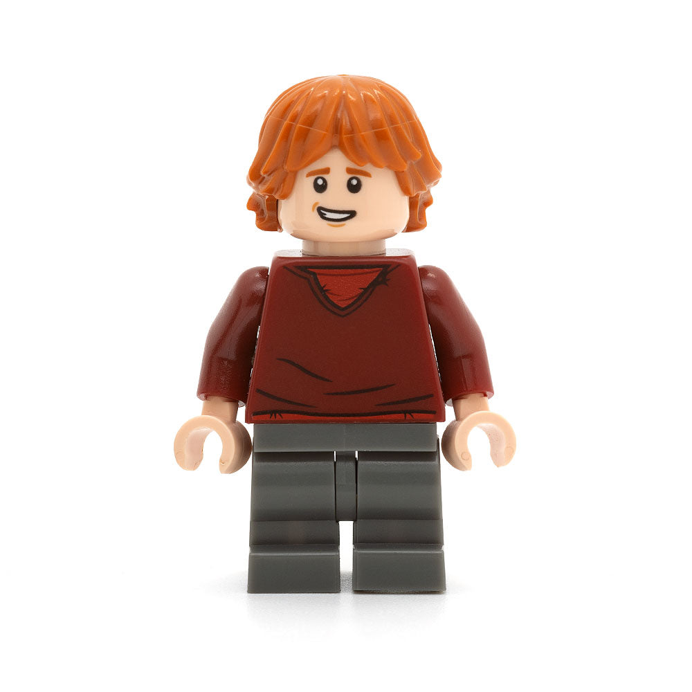 LEGO hp180 - Ron Weasley (Dark Red Sweater, Dark Bluish Gray Medium Legs)