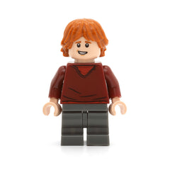 LEGO hp180 - Ron Weasley (Dark Red Sweater, Dark Bluish Gray Medium Legs)
