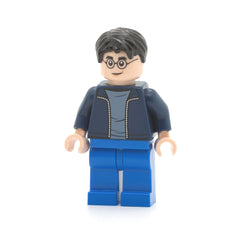 LEGO hp338 - Harry Potter (Dark Blue Open Jacket, Blue Legs)