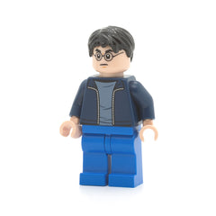 LEGO hp338 - Harry Potter (Dark Blue Open Jacket, Blue Legs)