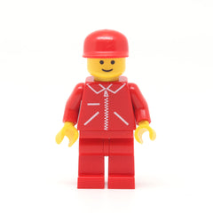 LEGO jred008 - Jacket Red with Zipper - Red Arms - Red Legs, Red Cap
