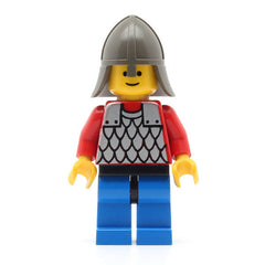 LEGO cas155 - Scale Mail (Red with Red Arms, Blue Legs with Black Hips, Dark Gray Neck-Protector)