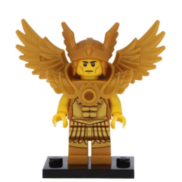 NEW - LEGO col15-06 - Flying Warrior, Series 15 (Set mit Stand und Zubehör)