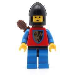 LEGO cas288 - Crusader Axe (Blue Legs with Black Hips, Black Chin-Guard, Quiver)
