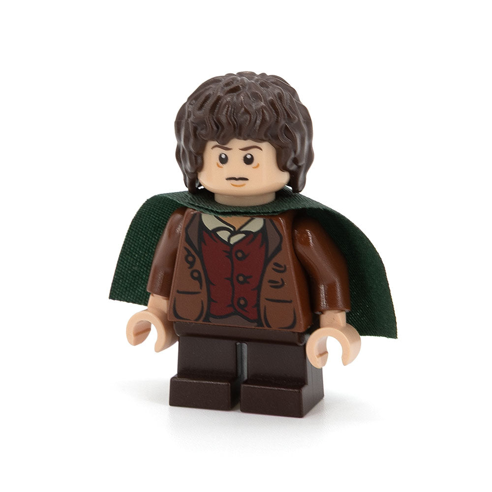 LEGO lor028 - Frodo Baggins (Reddish Brown Jacket, Dark Brown Legs, Dark Green Cape)