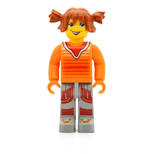 LEGO cre001 - Tina (Orange Torso, Light Gray Legs)
