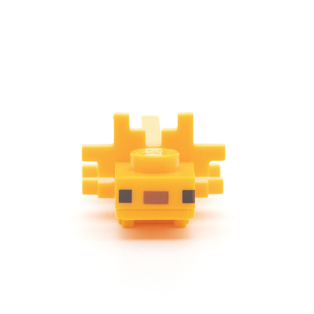 LEGO mineaxolotl01 - Minecraft Axolotl (Dark Orange Nose,Brick Built, Bright Light Orange)