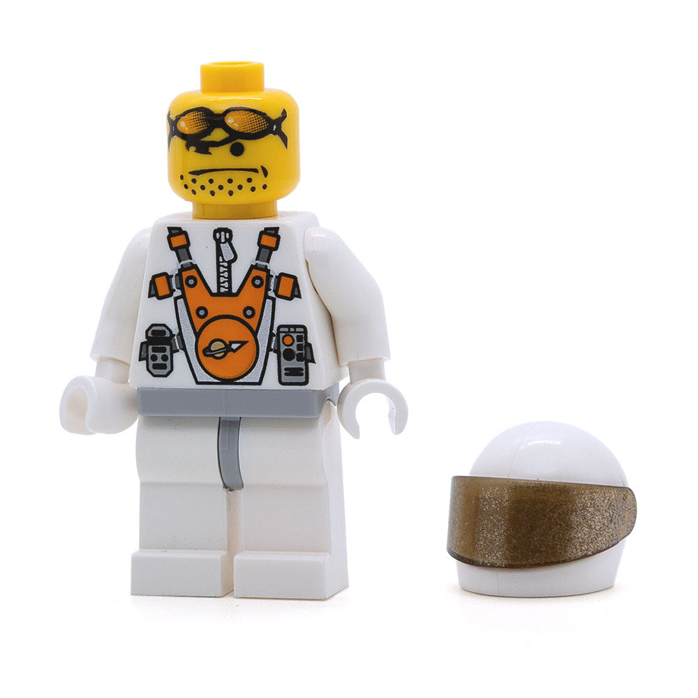 LEGO mm007 - Mars Mission Astronaut with Helmet and Orange Sunglasses on Forehead, Stubble