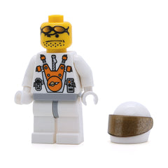 LEGO mm007 - Mars Mission Astronaut with Helmet and Orange Sunglasses on Forehead, Stubble