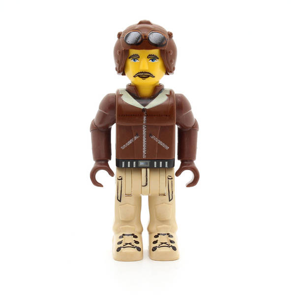 LEGO js008 - Aviator (Tan Pants and Brown Jacket)