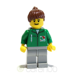 LEGO oct008 - Octan (Green Jacket with Pen, Light Gray Legs, Brown Ponytail Hair)