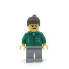 LEGO oct008 - Octan (Green Jacket with Pen, Light Gray Legs, Brown Ponytail Hair)