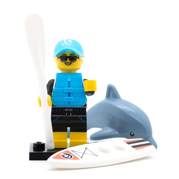 LEGO col21-1 - Paddle Surfer, Series 21 (Set mit Stand und Zubehör)