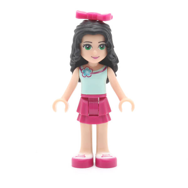 LEGO frnd052 - Friends Emma (Magenta Layered Skirt, Light Aqua Top with Flower, Bow)