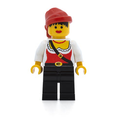 LEGO pi057 - Pirate (Female, Black Legs, Red Bandana)