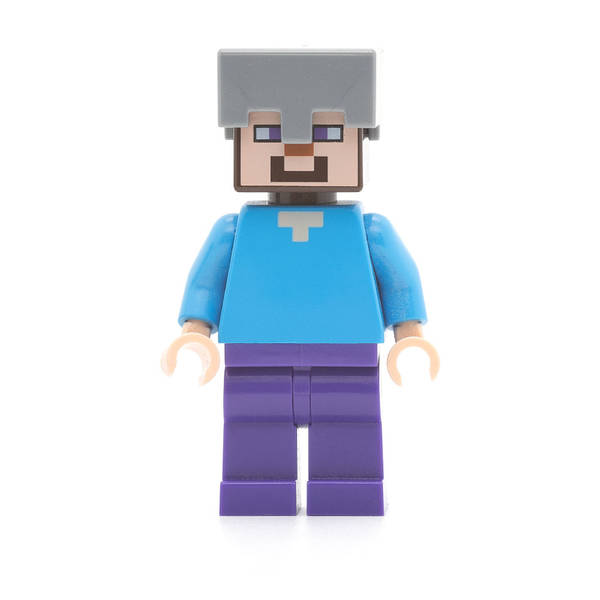 LEGO min016 - Steve (Dark Purple Legs, Flat Silver Helmet)