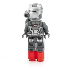 LEGO sh0066 - War Machine (Dark Bluish Gray and Silver Armor with Backpack)