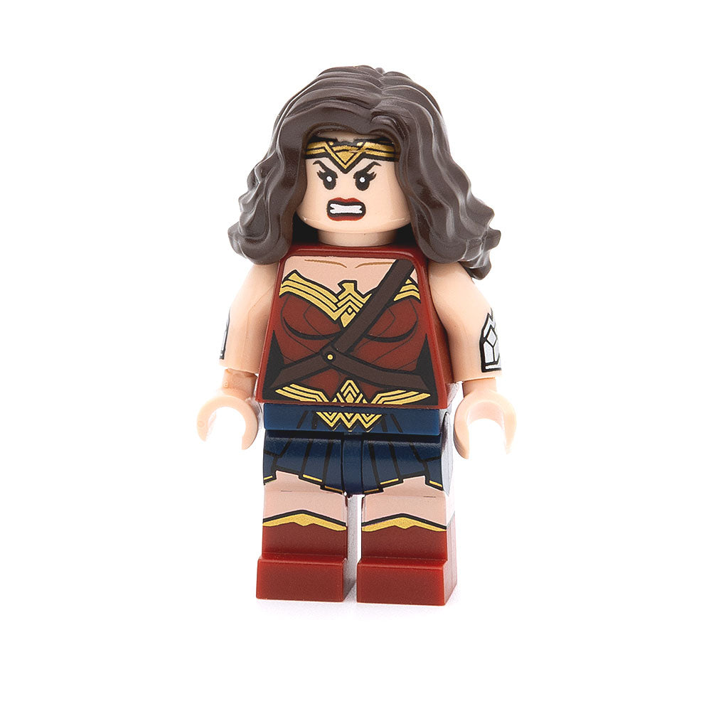 LEGO sh0221 - Wonder Woman (Dark Red Torso, Dark Blue Skirt)