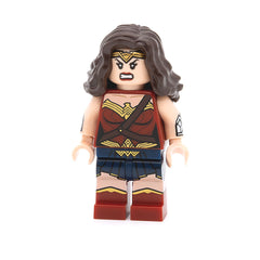 LEGO sh0221 - Wonder Woman (Dark Red Torso, Dark Blue Skirt)