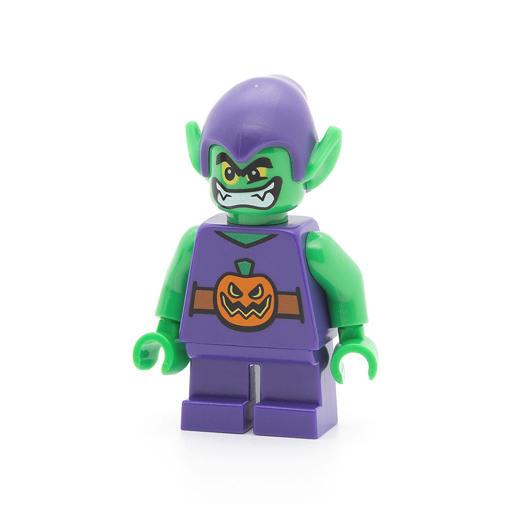 LEGO sh0249 - Green Goblin (Bright Green Skin, Dark Purple Outfit, Short Legs)
