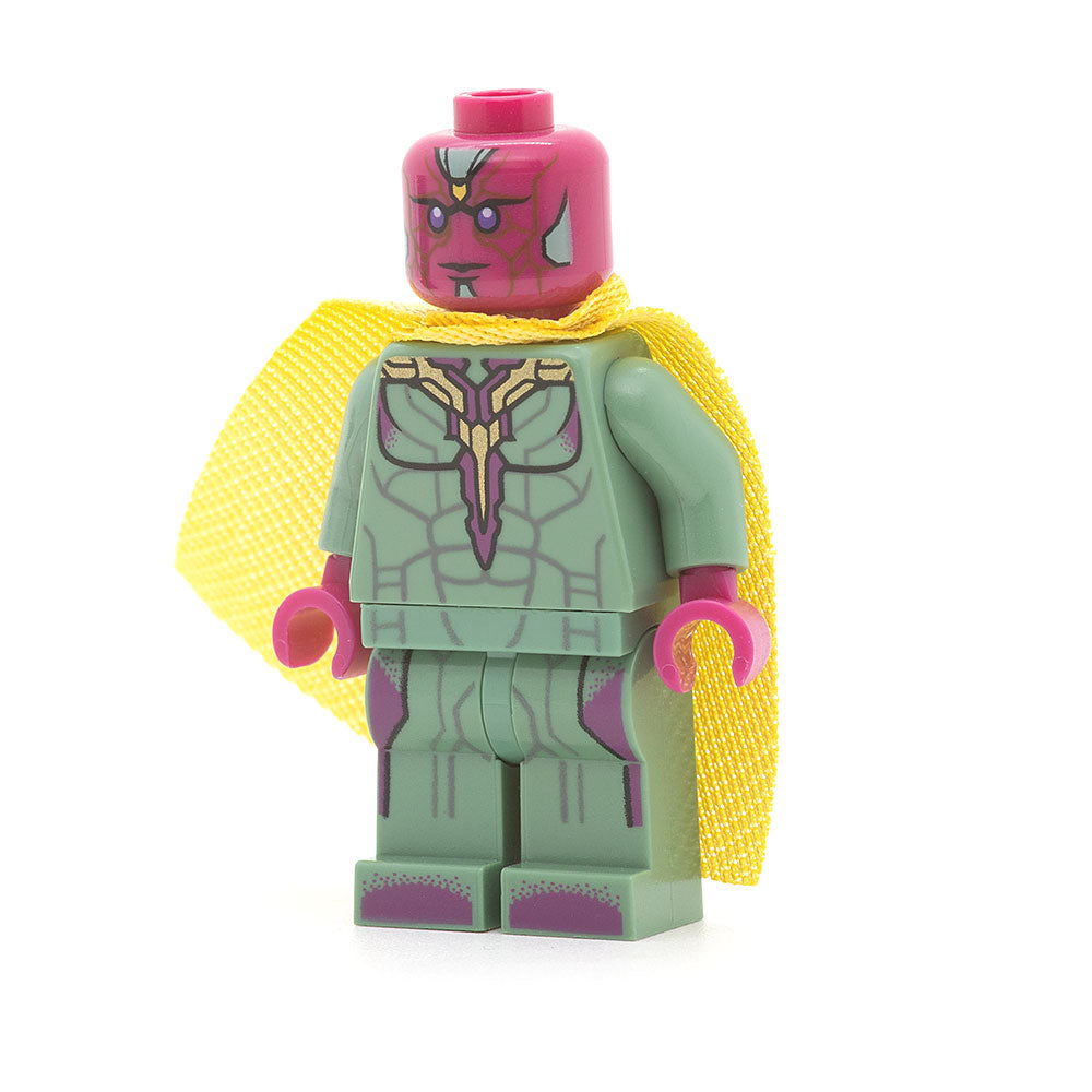LEGO sh0303 - Vision (Sand Green, Yellow Spot on Forehead)