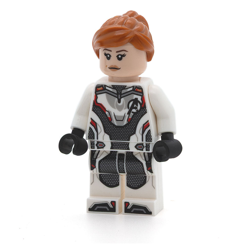LEGO sh0571 - Black Widow (White Jumpsuit, Dark Orange Ponytail)