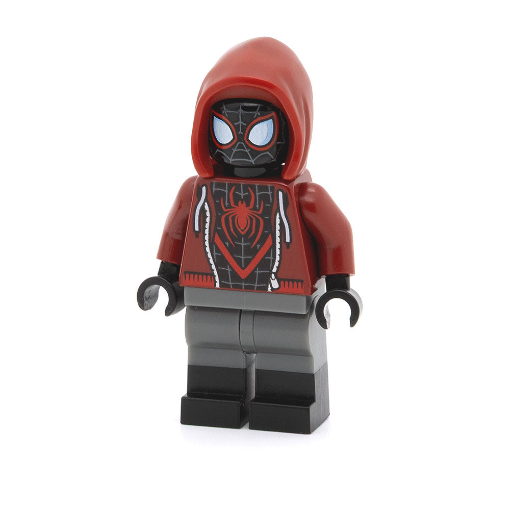 LEGO sh0679 - Spider-Man, Miles Morales (Dark Red Hood, Black Lower Legs)