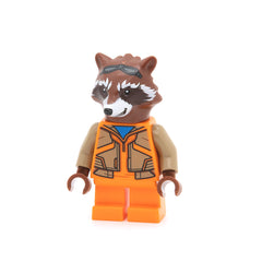 LEGO sh0858 - Rocket Raccoon (Orange and Dark Tan Outfit, Reddish Brown Head)
