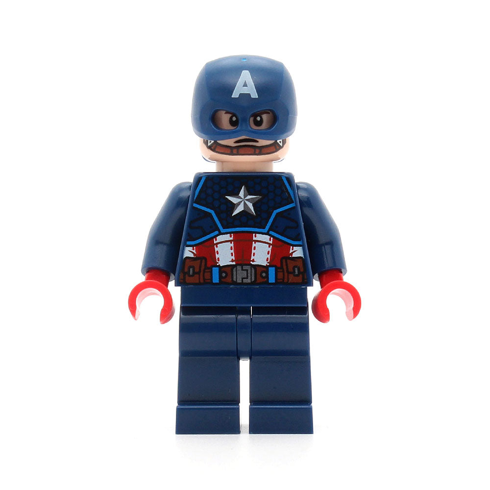 LEGO sh0686 - Captain America (Dark Blue Suit, Red Hands, Helmet)