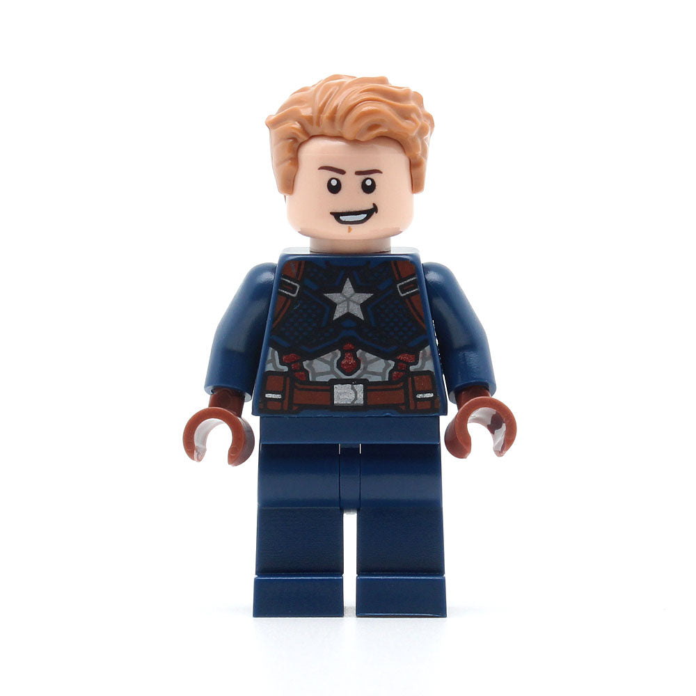 LEGO sh0729 - Captain America (Detailed Suit, Open Mouth, Reddish Brown Hands)