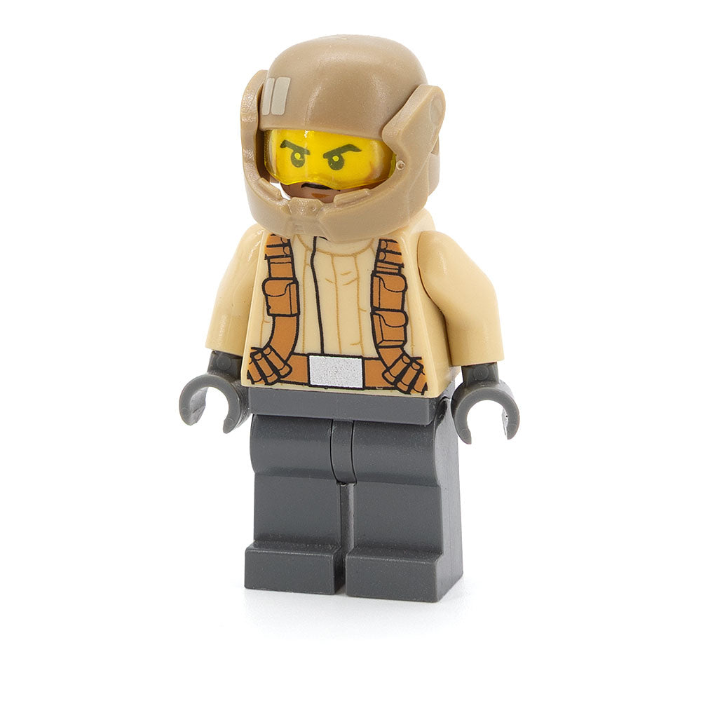 LEGO sw0698 - Resistance Troper Tan Jacket, Frown, Cheek Lines