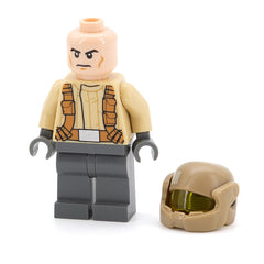 LEGO sw0698 - Resistance Troper Tan Jacket, Frown, Cheek Lines