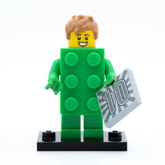 LEGO col20-13 - Brick Costume Guy, Series 20 (Set mit Stand und Zubehör)