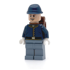 LEGO tlr021 - Cavalry Soldier (Backpack, Brown Eyebrows, Crooked Open Smile, Beard)