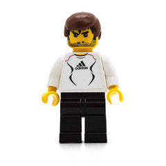 LEGO soc123s - Soccer Player White (Adidas Logo, White and Black Torso Stickers #2)