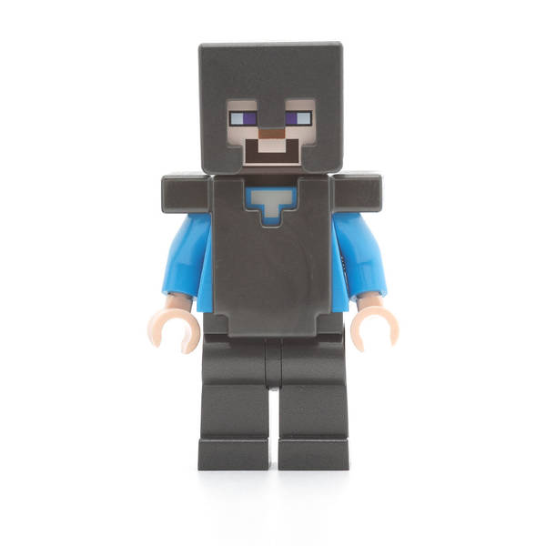 LEGO min098 - Steve (Pearl Dark Gray Legs, Helmet, and Armor)